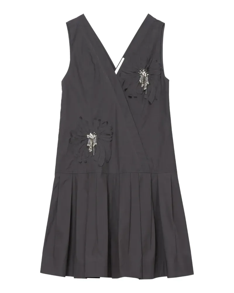 3.1 phillip lim Minikleid mit Blumendetail - Grau Grau