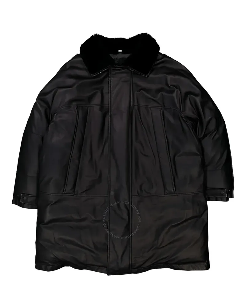 Burberry Lederjacke mit Shearling-Kragen - Schwarz Schwarz