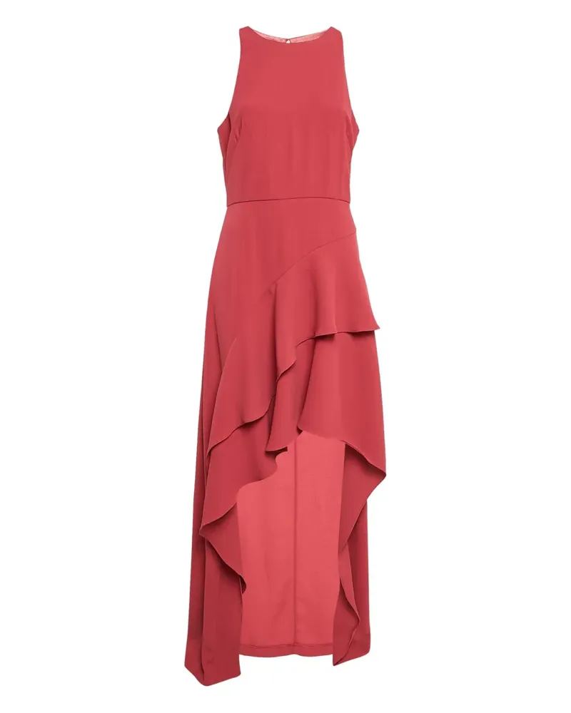 Monique Lhuillier 2024 asymmetrisches Kreppkleid - Rosa Rosa