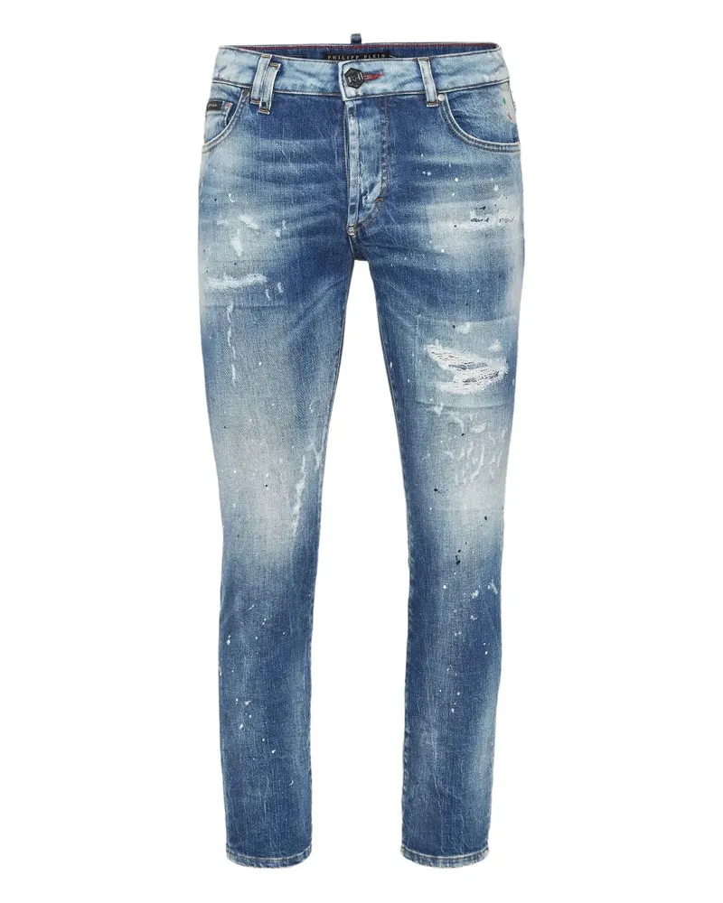 Philipp Plein Jeans im Distressed-Look - Blau Blau