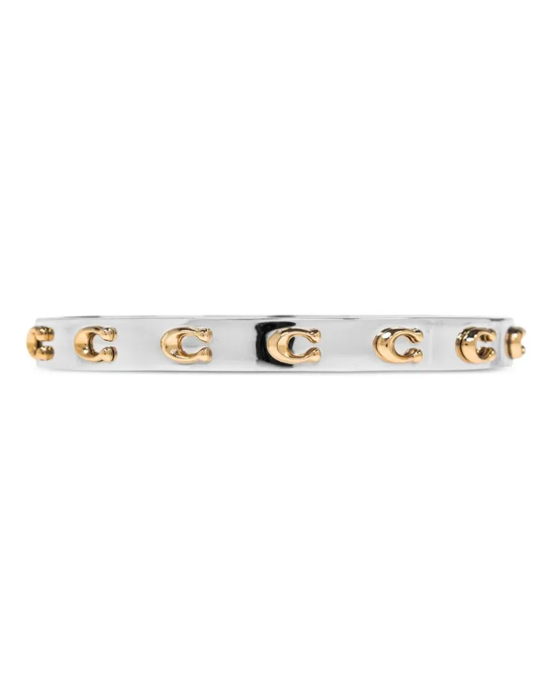 Coach Armreif mit Logo-Schild - Silber Silber