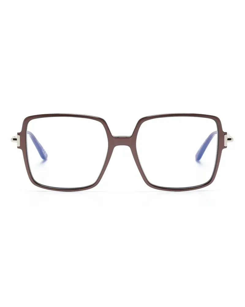Tom Ford Brille mit eckigem Gestell - Braun Braun