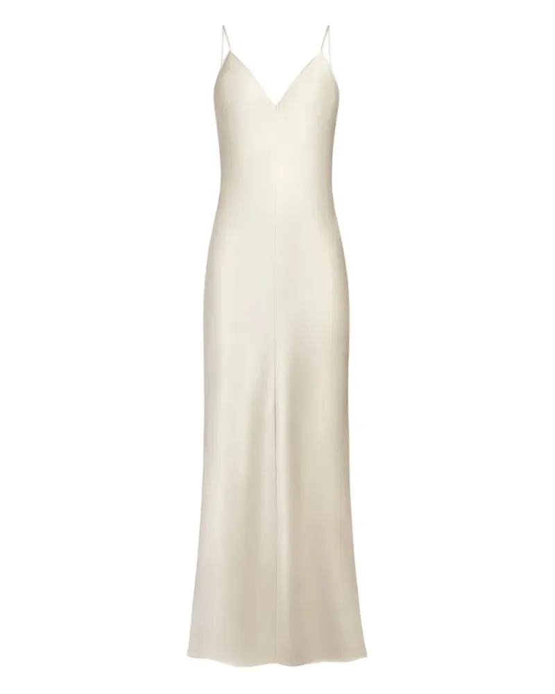 12 STOREEZ Camisole-Kleid aus Seidensatin - Weiß Weiß