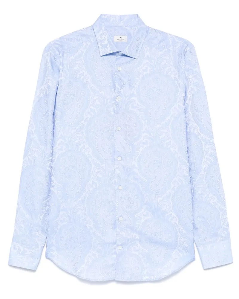 Etro Hemd mit Jacquardmuster - Blau Blau