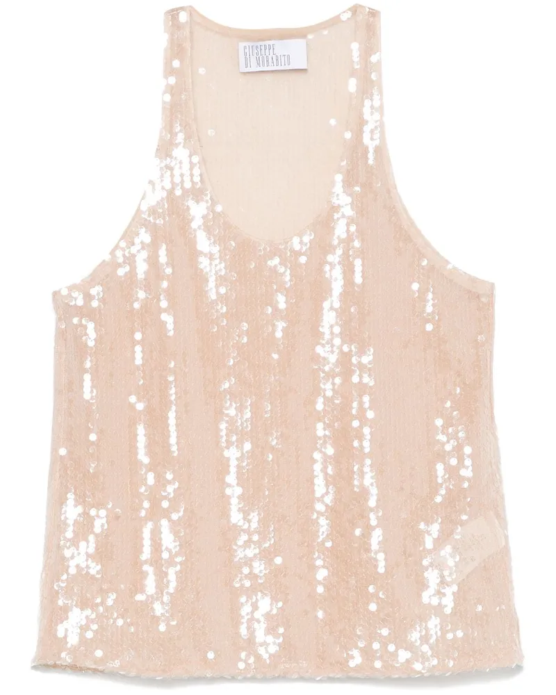 Giuseppe di Morabito Tanktop mit Pailletten - Nude Nude