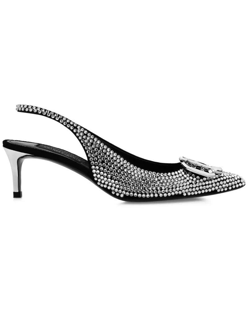 Philipp Plein Gothic Plein Slingback-Pumps 50mm - Schwarz Schwarz