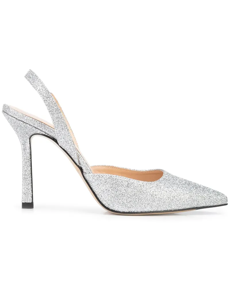 MADISON.MAISON Slingback-Pumps mit Glitter - Silber Silber