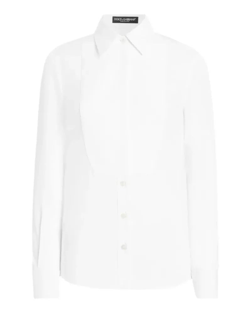 Dolce & Gabbana bib-panel long-sleeve shirt - Weiß Weiß