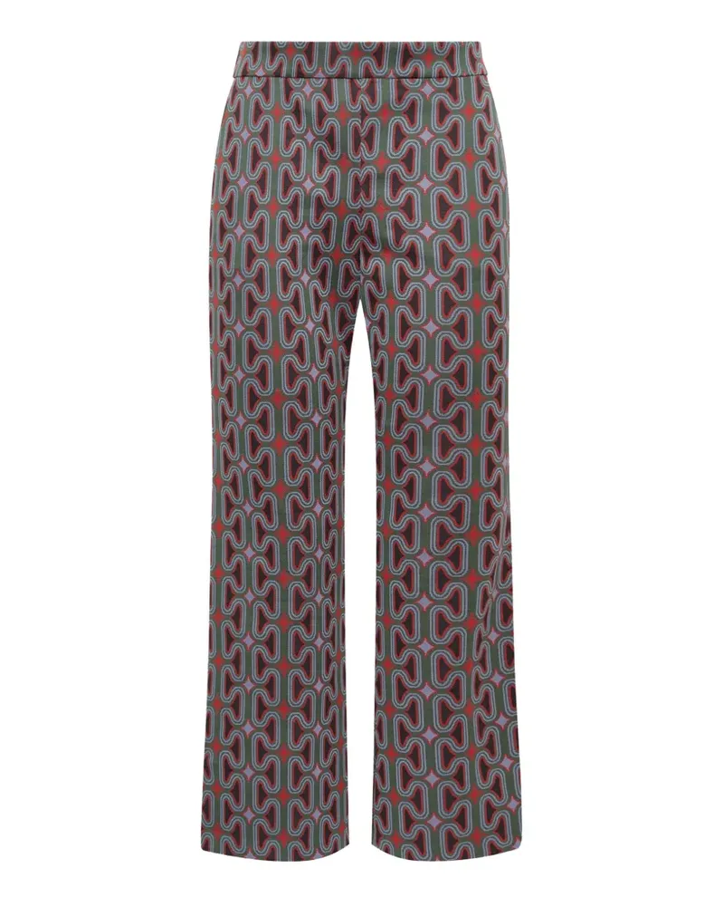 Maliparmi Ausgestellte Hose mit Kettenmotiv - Grün Grün