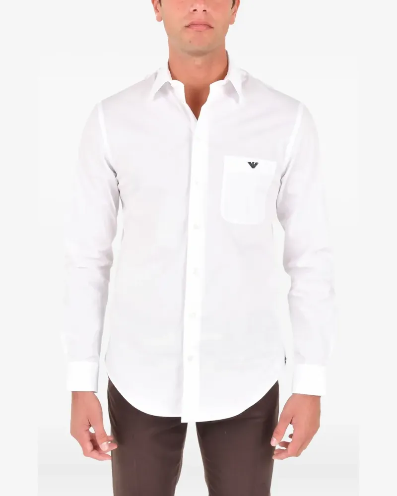 Emporio Armani Hemd mit Logo-Detail - Weiß Weiß