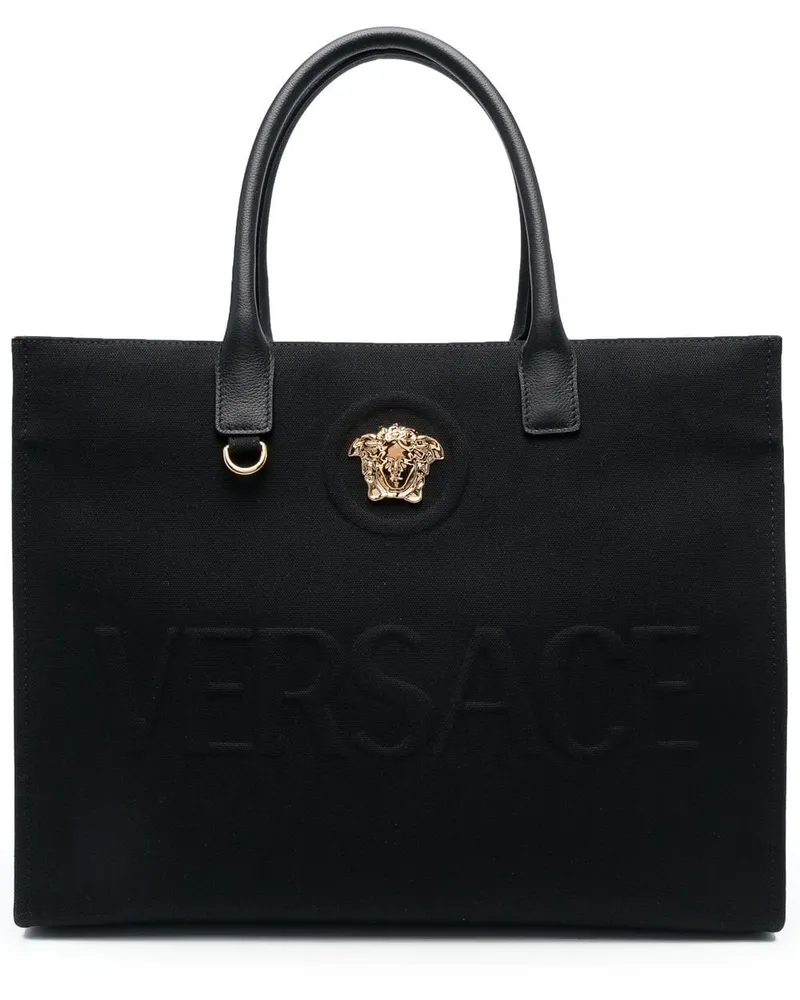 Versace Große La Medusa Handtasche - Schwarz Schwarz
