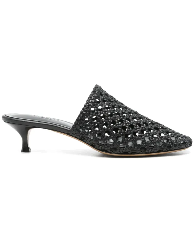Le Monde Béryl Kitten Mules 50mm - Schwarz Schwarz