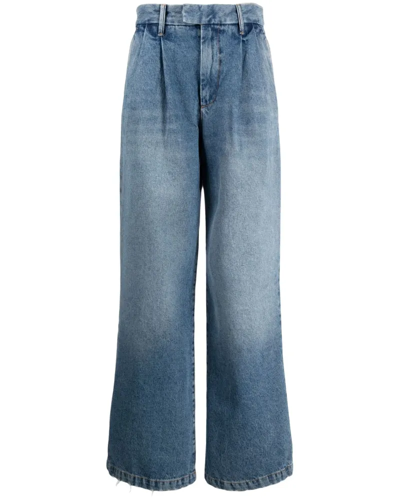 ARMARIUM Halbhohe Wide-Leg-Jeans Blau