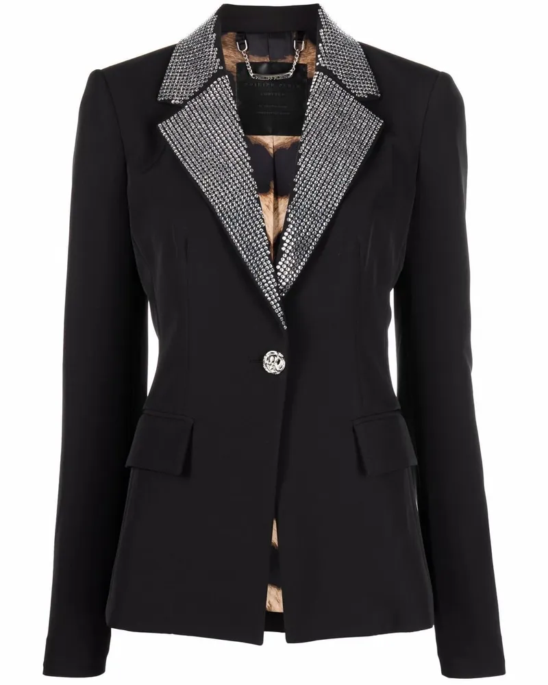 Philipp Plein Blazer mit Kristallen Schwarz