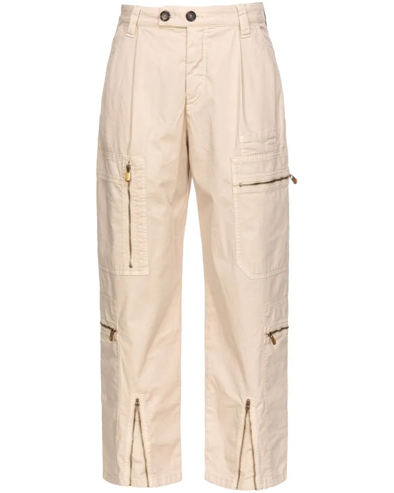 Pinko Gerade Hose mit Taschen - Nude Nude