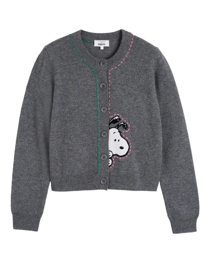 Chinti & Parker Snoopy Peep Cardigan - Grau Grau