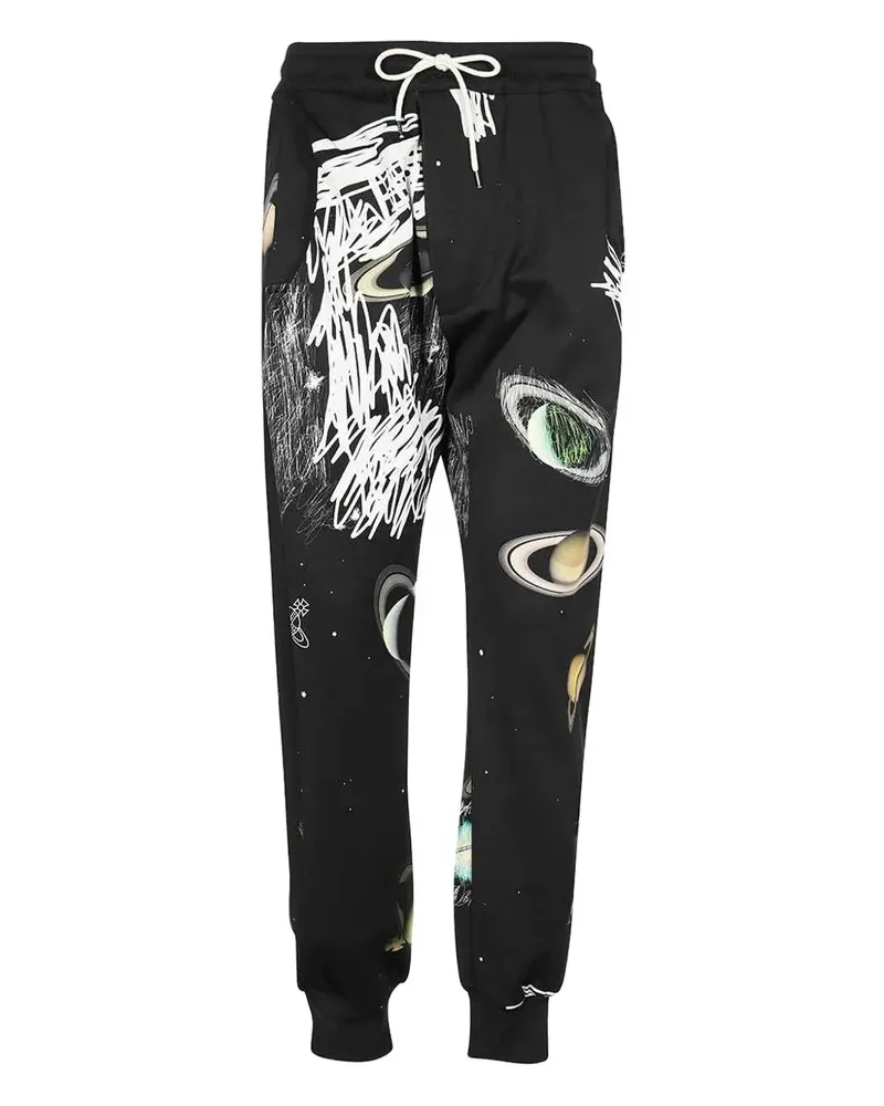Vivienne Westwood graphic-print elasticated track pants - Schwarz Schwarz