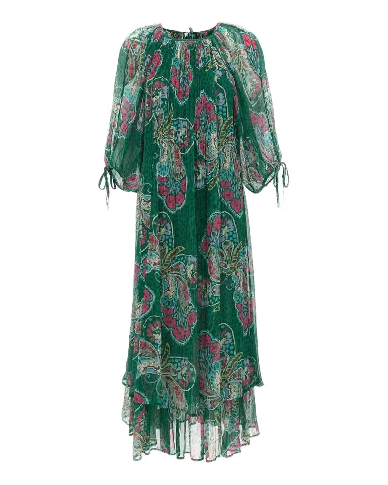 RIXO Hayden floral-print dress - Grün Grün