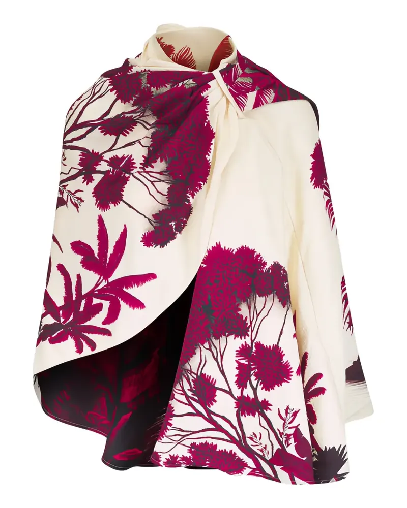 Johanna Ortiz Ocean Of Secrets silk cape - Nude Nude