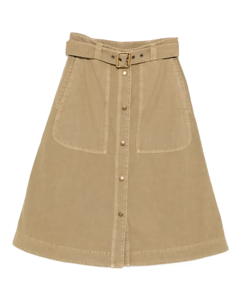 Moncler belted midi skirt - Nude Nude