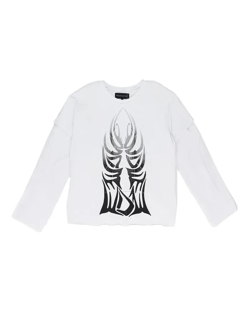 WHO DECIDES WAR Winged Hemd mit Farbverlauf - Weiß Weiß