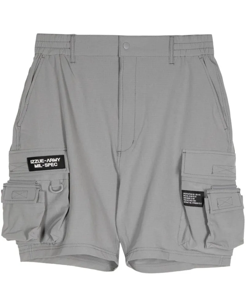 Izzue Cargo-Shorts mit Logo-Applikation Grau