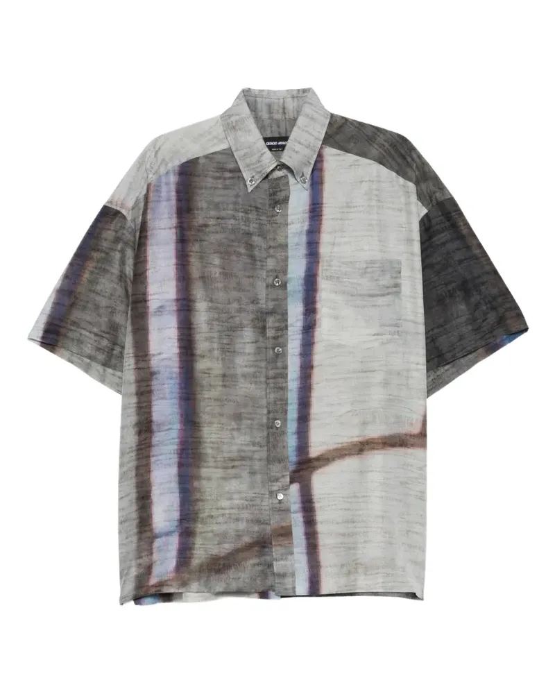 Giorgio Armani buttoned short-sleeve shirt - Grau Grau
