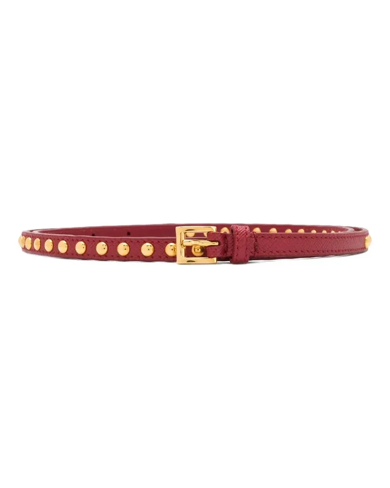 Prada Gürtel mit Nieten - Rot Rot