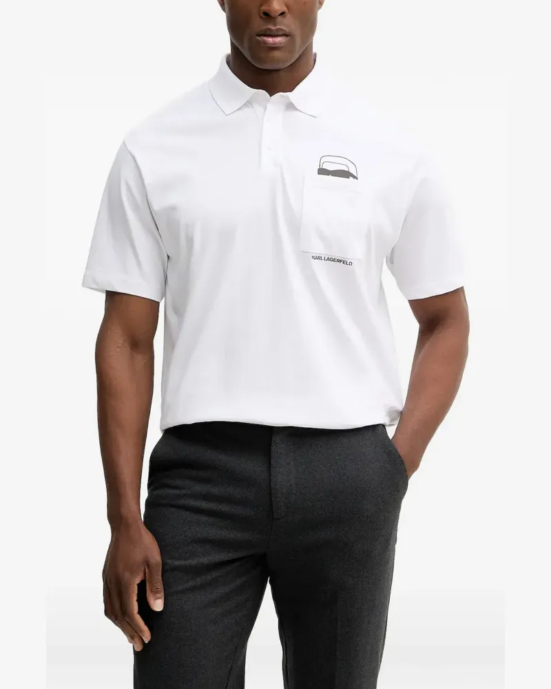 Karl Lagerfeld pocket polo shirt - Weiß Weiß