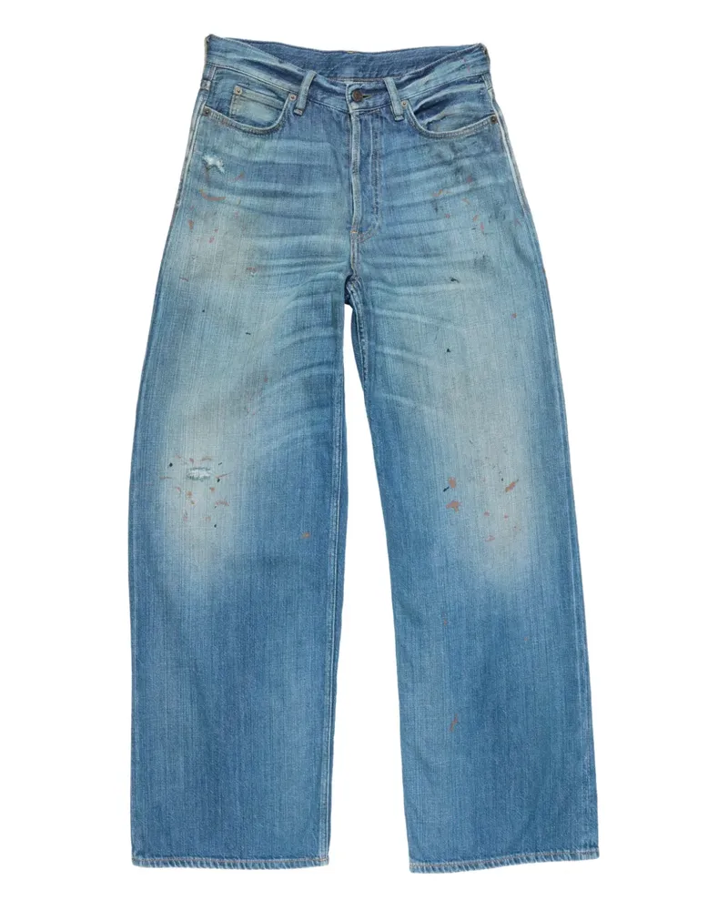 Acne Studios 2021 Hose mit Logo-Patch - Blau Blau