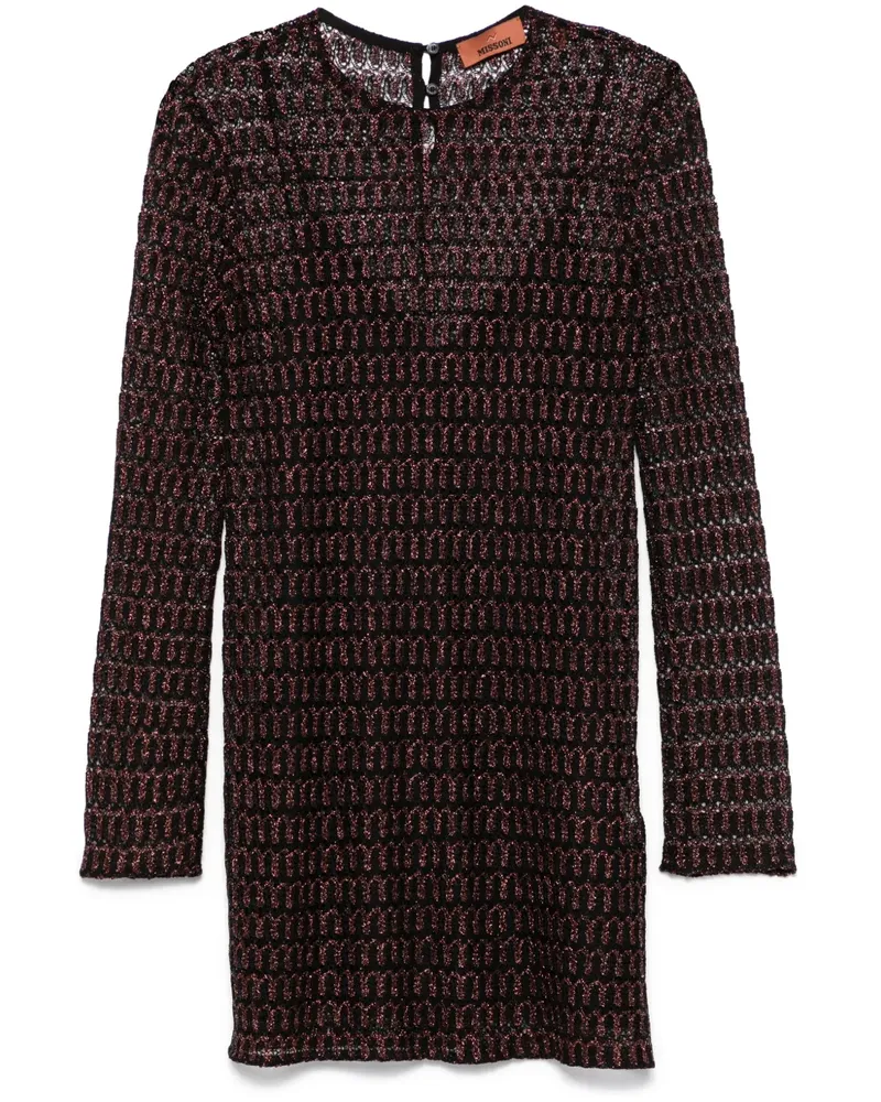 Missoni Minikleid mit Lochmuster - Schwarz Schwarz