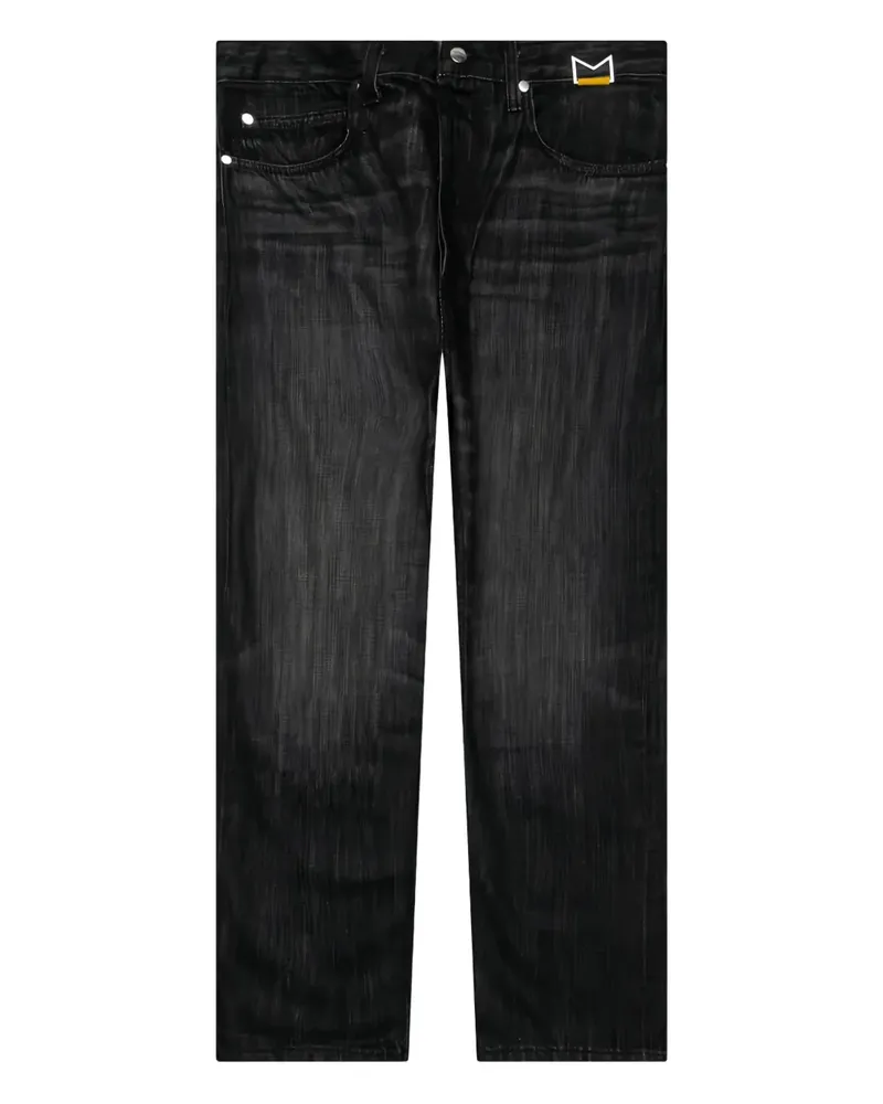 RHUDE Classic Jeans mit Logo-Patch - Schwarz Schwarz
