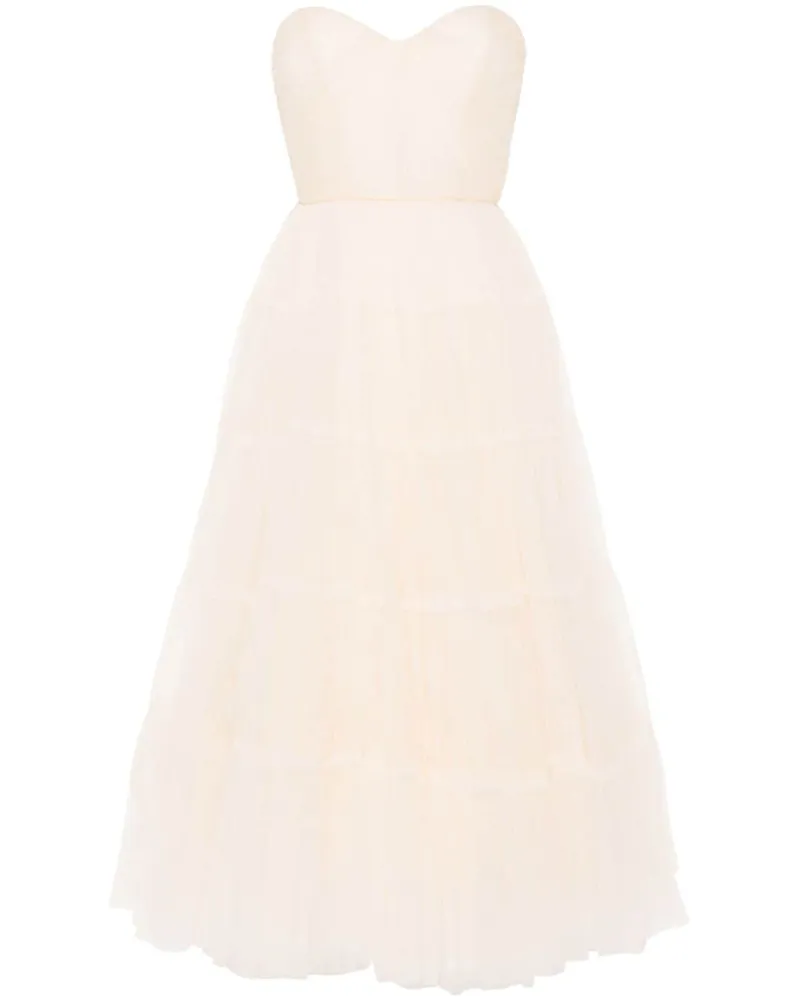 Ana Radu Midikleid aus Tüll - Schwarz Schwarz