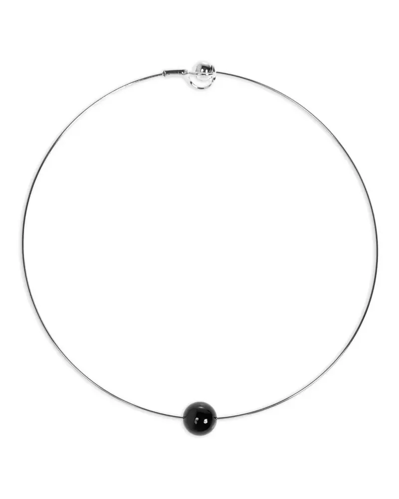 Christophe Lemaire sphere-pendant necklace - Silber Silber