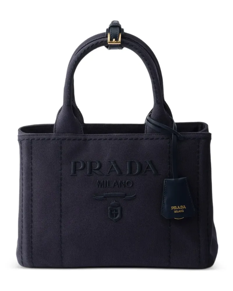 Prada Jardinière small cotton canvas bag - Blau Blau
