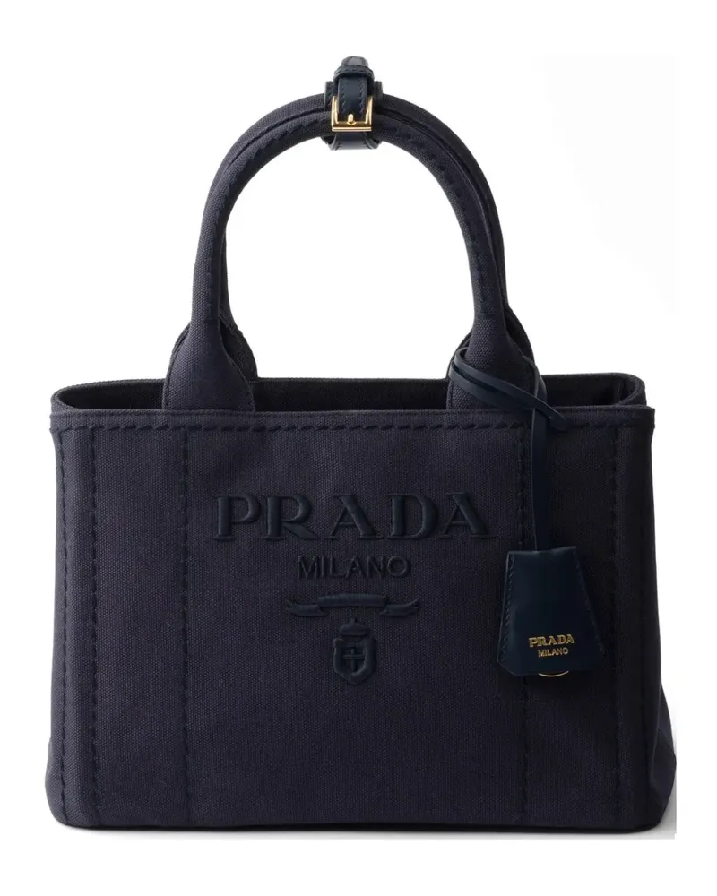 Prada Jardinière small cotton canvas bag - Blau Blau