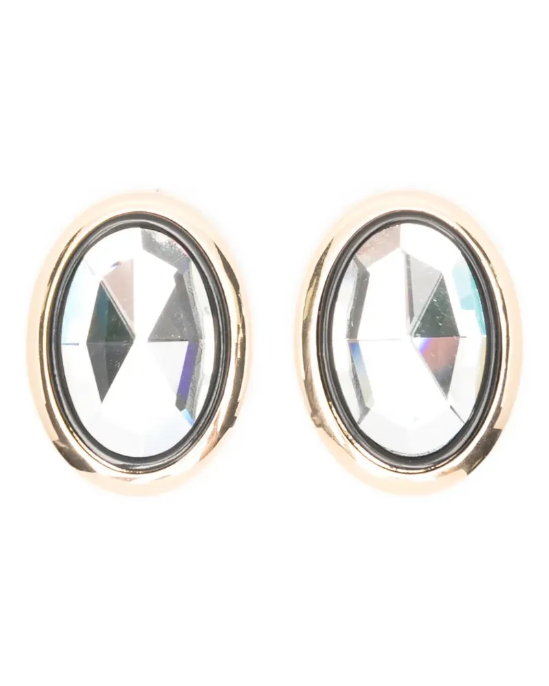 Self-Portrait oval-shape earrings - Gold Gold