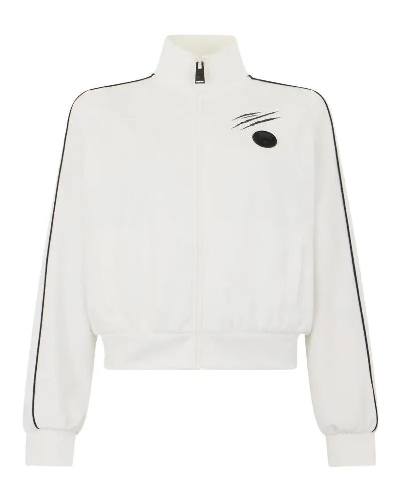 Philipp Plein Tweed-Jacke mit Kontrastpaspeln - Weiß Weiß
