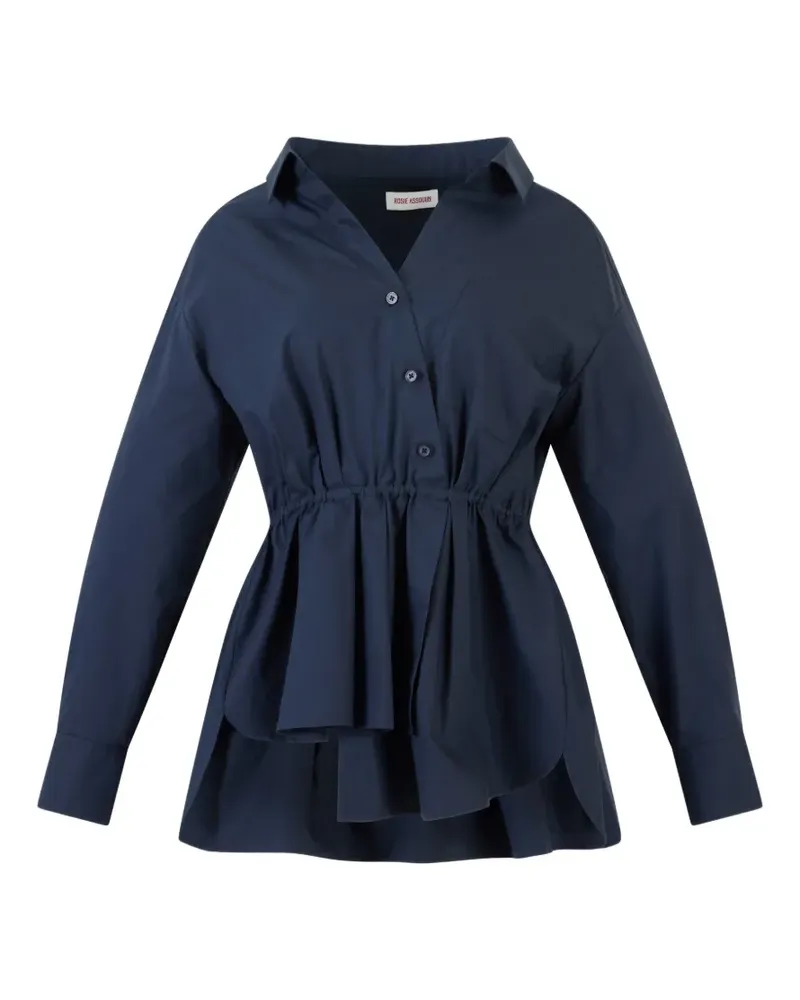 Rosie Assoulin collared pleated shirt - Blau Blau