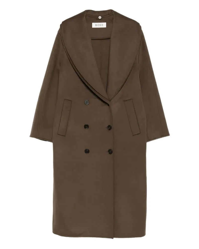 Róhe double-breasted shawl-collar coat - Braun Braun
