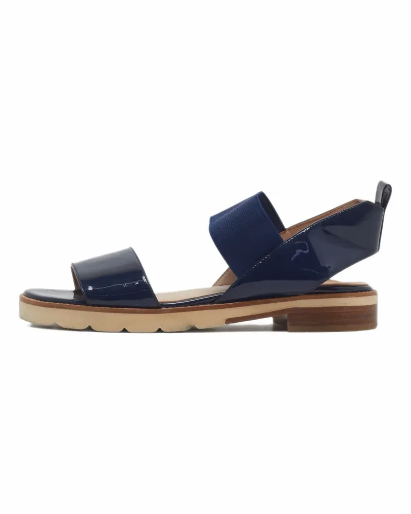 Stuart Weitzman patent leather slingback sandals - Blau Blau