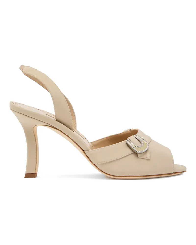 Manolo Blahnik Acinta embellished pumps - Nude Nude