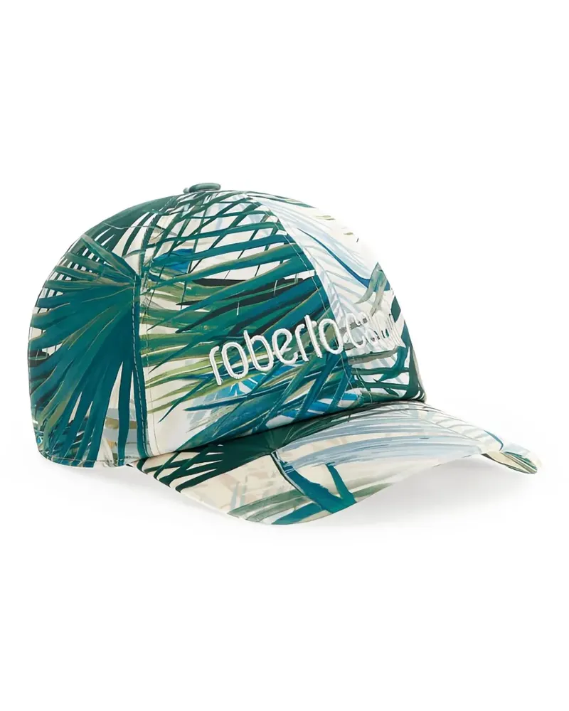 Roberto Cavalli Bestickte Baseballkappe mit Palmen-Print - Grün Grün