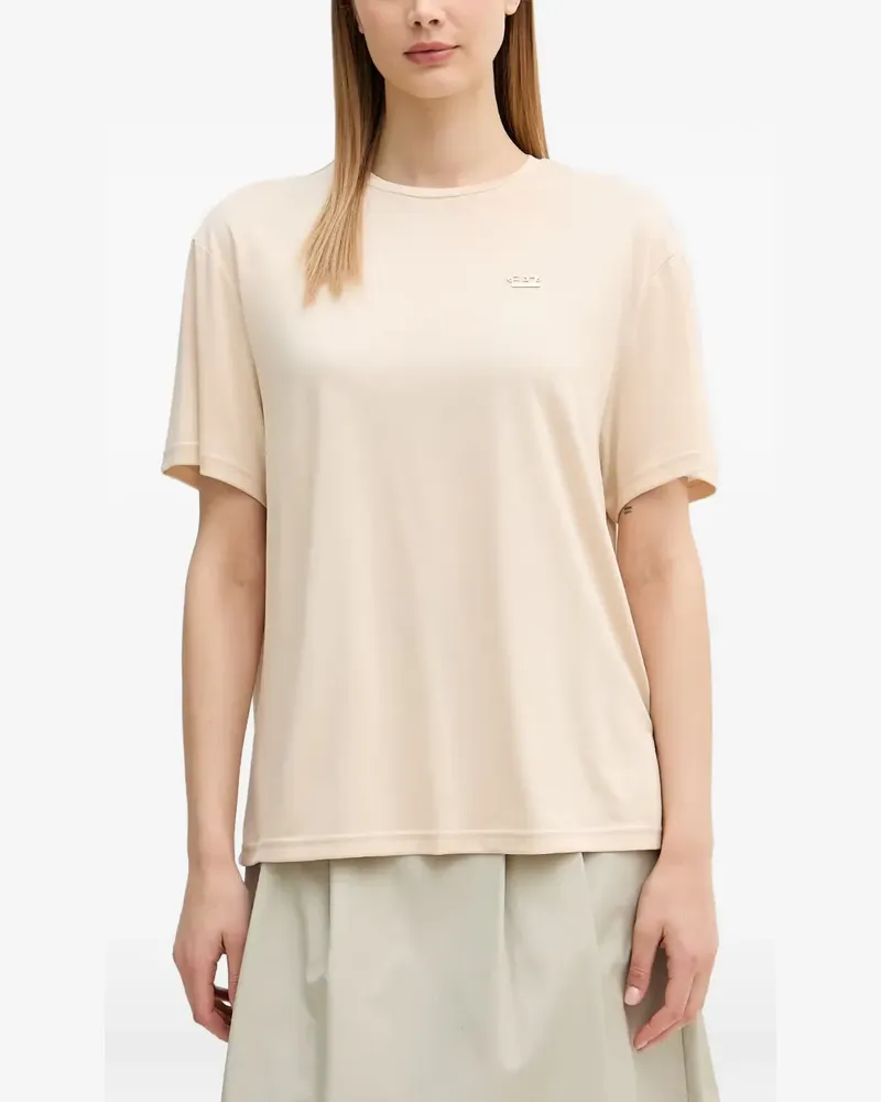 EA7 logo-plaque T-shirt - Nude Nude