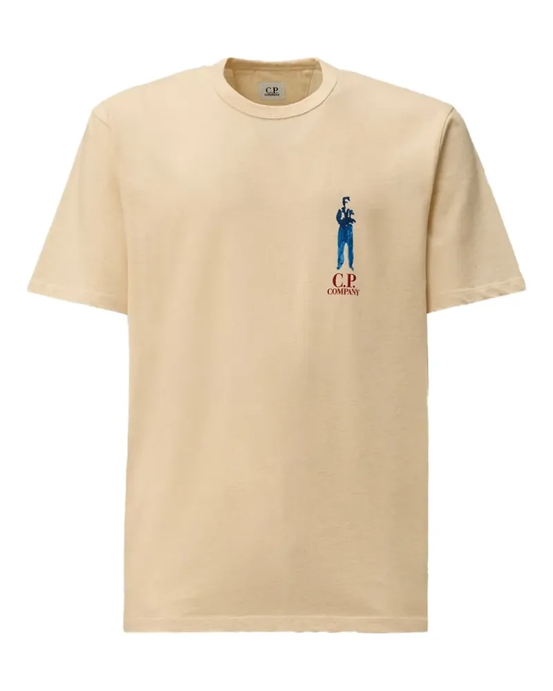 C.P. Company T-Shirt mit grafischem Print - Nude Nude
