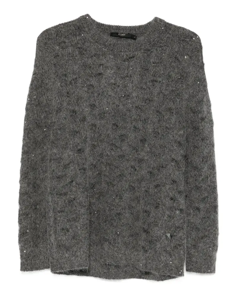Seventy Pullover mit Pailletten - Grau Grau