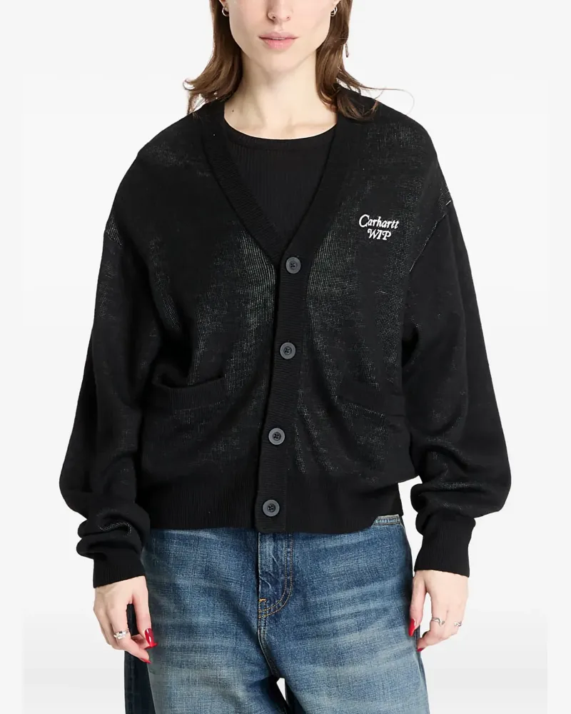 Carhartt WIP Cardigan mit Logo-Stickerei - Schwarz Schwarz