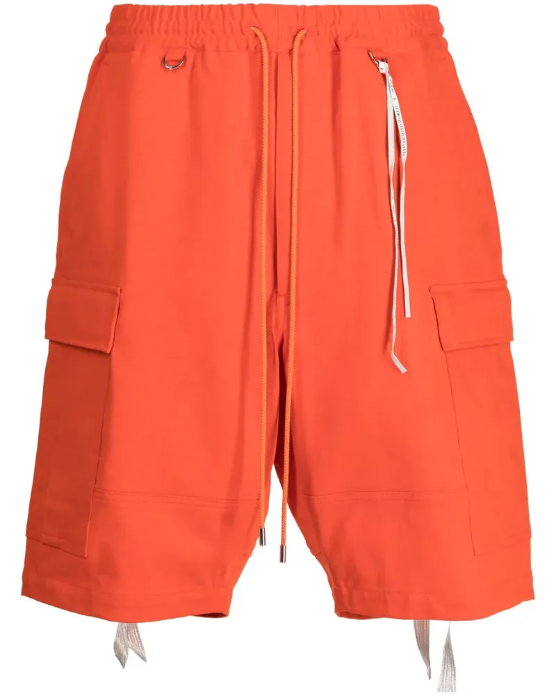 Mastermind World Cargo-Shorts mit Totenkopfstickerei - Orange Orange