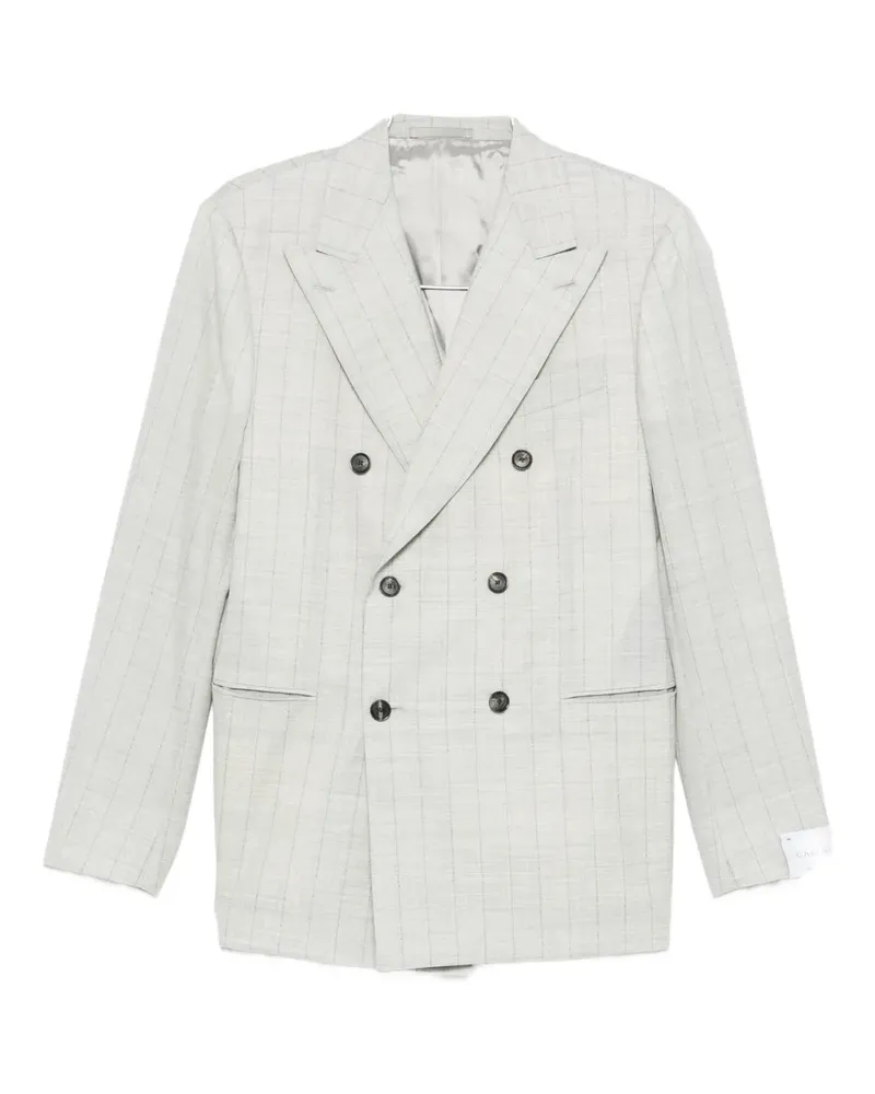 Caruso Norma double-breasted check-pattern suit - Grau Grau