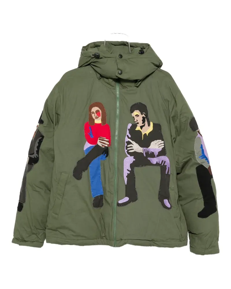 KidSuper embroidered hooded jacket - Grün Grün